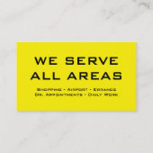 シンプルではっきりしたなタクシーの名刺 名刺 (裏面)