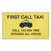 シンプルではっきりしたな税のサービス業カード磁石 マグネット名刺 (正面)