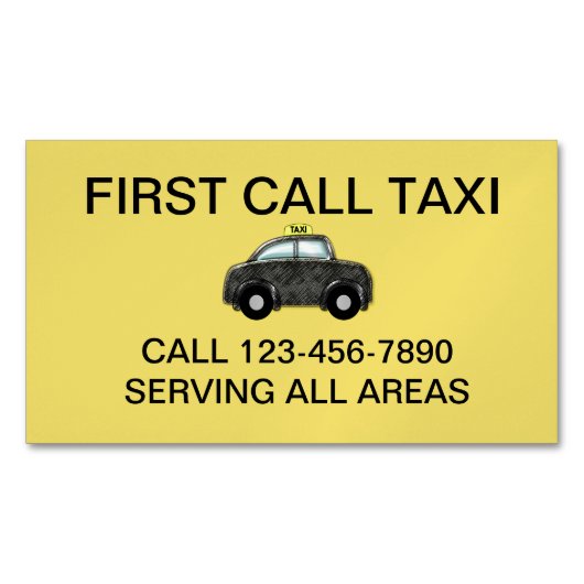 シンプルではっきりしたな税のサービス業カード磁石 マグネット名刺 (正面)