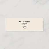 シンプルでエレガントではっきりしたな文字カバー赤 スキニー名刺 (裏面)