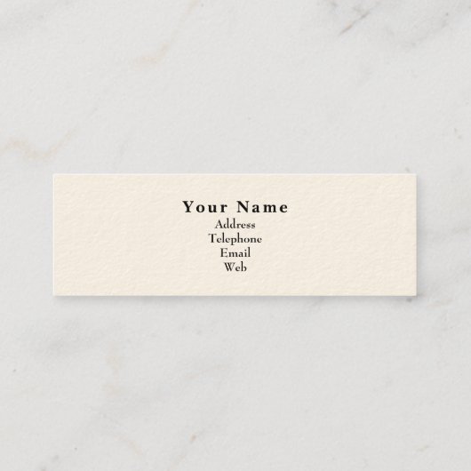 シンプルでエレガントではっきりしたな文字カバー赤 スキニー名刺 (裏面)