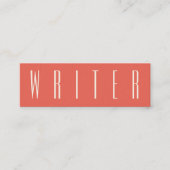 シンプルでエレガントではっきりしたな文字カバー赤 スキニー名刺 (正面)