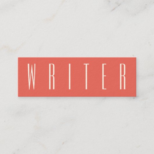 シンプルでエレガントではっきりしたな文字カバー赤 スキニー名刺 (正面)