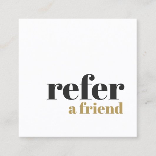 シンプルでエレガントではっきりしたな美容院の紹介カード 紹介カード (正面)