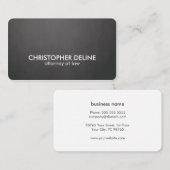 シンプルでエレガントではっきりしたな質の灰色白のコンサルタント 名刺 (正面/裏面)