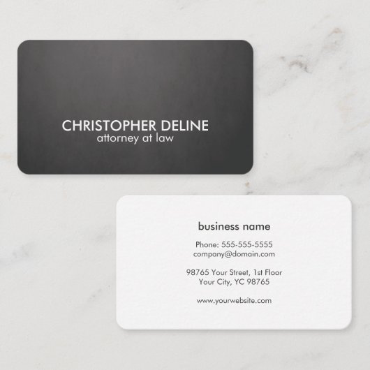 シンプルでエレガントではっきりしたな質の灰色白のコンサルタント 名刺 (正面/裏面)