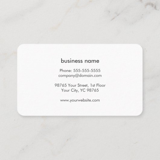 シンプルでエレガントではっきりしたな質の灰色白のコンサルタント 名刺 (裏面)