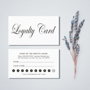 シンプルでエレガントでシックな白黒のロイヤリティカード ロイヤリティカード