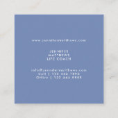 シンプルでエレガントでミニマルでシックなモノグラムの生命コーチ スクエア名刺 (裏面)