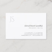 シンプルでエレガントでモダンな最小主義のモノグラムのテンプレート 名刺 (裏面)