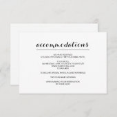 シンプルでエレガントでモダンな結婚式の調節カード エンクロージャーカード (正面/裏面)