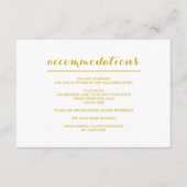 シンプルでエレガントでモダンな結婚式の調節カード エンクロージャーカード (正面)