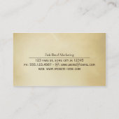 シンプルでエレガントでモダンな金魚の禅のペーパー金ゴールドの魚 名刺 (裏面)