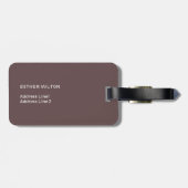 シンプルでエレガントで赤いサングリエのグラデーションなモノグラム ラゲッジタグ (裏面横)