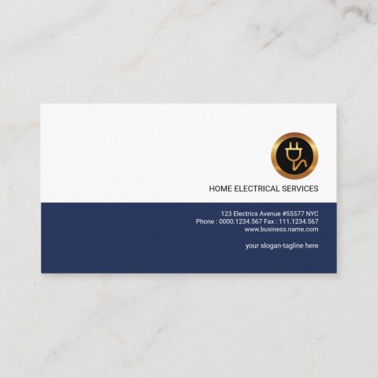 シンプルでエレガントで赤い力の電気の電気技師 名刺 (裏面)