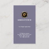 シンプルでエレガントで透明な白人の波CEOの創設者 名刺 (裏面)