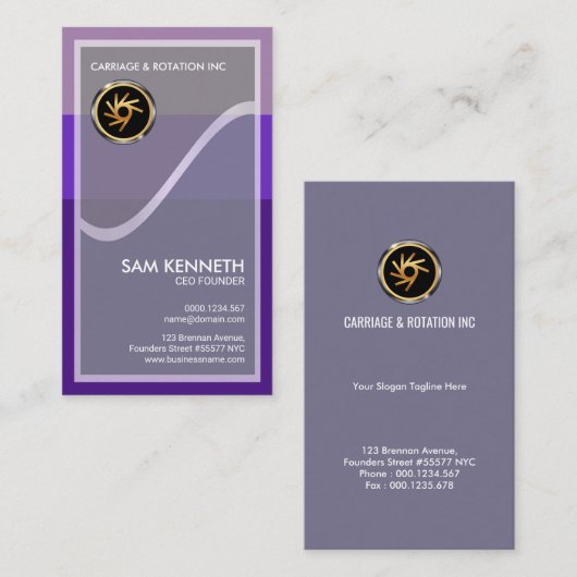 シンプルでエレガントで透明な白人の波CEOの創設者 名刺 (正面/裏面)