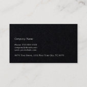 シンプルでエレガントで黒くフェイクな銀製ライン弁護士 名刺 (裏面)