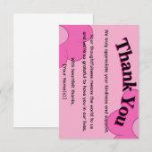 シンプルでエレガントなお礼カード - テキストカスタマイズ可能 サンキューカード (正面/裏面)