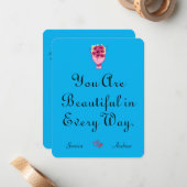 シンプルでエレガントなかわいいバレンタイン、カップルにぴったり ノートカード (正面/裏面インサイチュ)