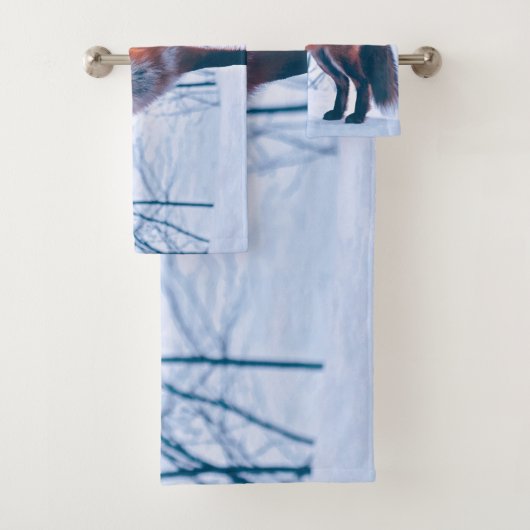 シンプルでエレガントなアカギツネのアートワーク|タオルセット バスタオルセット (インサイチュ)