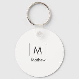 シンプルでエレガントなイニシャル グルームズマン ライン 名前 キーホルダー