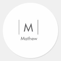 シンプルでエレガントなイニシャル グルームズマン 名前ライン