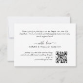 シンプルでエレガントなウェディングハートシンプルの写真 サンキューカード (裏面)