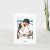 シンプルでエレガントなウェディングハート シンプル2枚写真 サンキューカード (裏面)