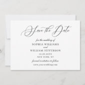 シンプルでエレガントなウェディングフォト セーブザデート (裏面)