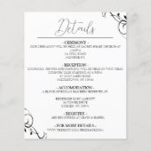 シンプルでエレガントなウェディング詳細カード (正面)