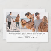 シンプルでエレガントなウェディング　シンプル４枚の写真 サンキューカード (裏面)