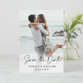 シンプルでエレガントなウェディング　簡単お得なSave the Date フォト セーブザデート (スタンド正面)