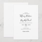 シンプルでエレガントなカジュアルウェディング招待状 招待状 (正面/裏面)