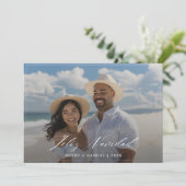 シンプルでエレガントなカップル写真 フェリズ・ナビダッドカード シーズンカード (スタンド正面)