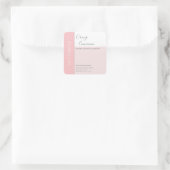 シンプルでエレガントなカラーブロックタイポグラフィーのソイキャンドル スクエアシール (バッグ)