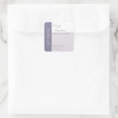 シンプルでエレガントなカラーブロックタイポグラフィーのソイキャンドル スクエアシール (バッグ)