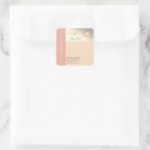 シンプルでエレガントなカラーブロックタイポグラフィーのソイキャンドル スクエアシール (バッグ)