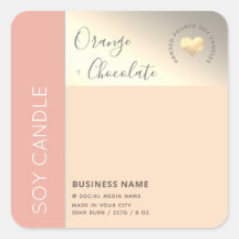 シンプルでエレガントなカラーブロックタイポグラフィーのソイキャンドル