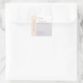 シンプルでエレガントなカラーブロックタイポグラフィーの大豆キャンドル スクエアシール (バッグ)