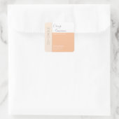 シンプルでエレガントなカラーブロックタイポグラフィー ソイキャンドル スクエアシール (バッグ)