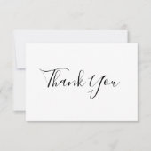 シンプルでエレガントなカリグラフィーカスタムメッセージ サンキューカード (正面)