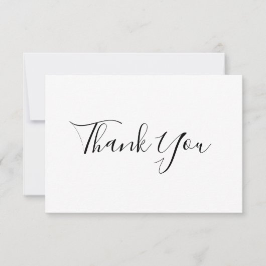 シンプルでエレガントなカリグラフィー カスタムメッセージ サンキューカード (正面)