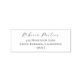 シンプルでエレガントなカリグラフィー モダン 返信住所 ラバースタンプ (インプリント)