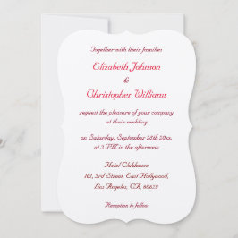 シンプルでエレガントなクラフトカスタムウェディング招待状 招待状