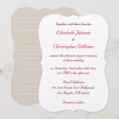 シンプルでエレガントなクラフトカスタムウェディング招待状 招待状 (正面/裏面)