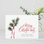 シンプルでエレガントなクリスマスグリーティング シーズンカード (スタンド正面)
