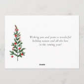 シンプルでエレガントなクリスマスグリーティング シーズンカード (裏面)