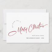 シンプルでエレガントなクリスマスグリーティング シーズンカード (正面)
