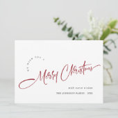 シンプルでエレガントなクリスマスグリーティング シーズンカード (スタンド正面)